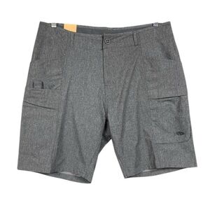 NEW Aftco Diffuse Fishing Shorts Mens Size 36 Charcoal